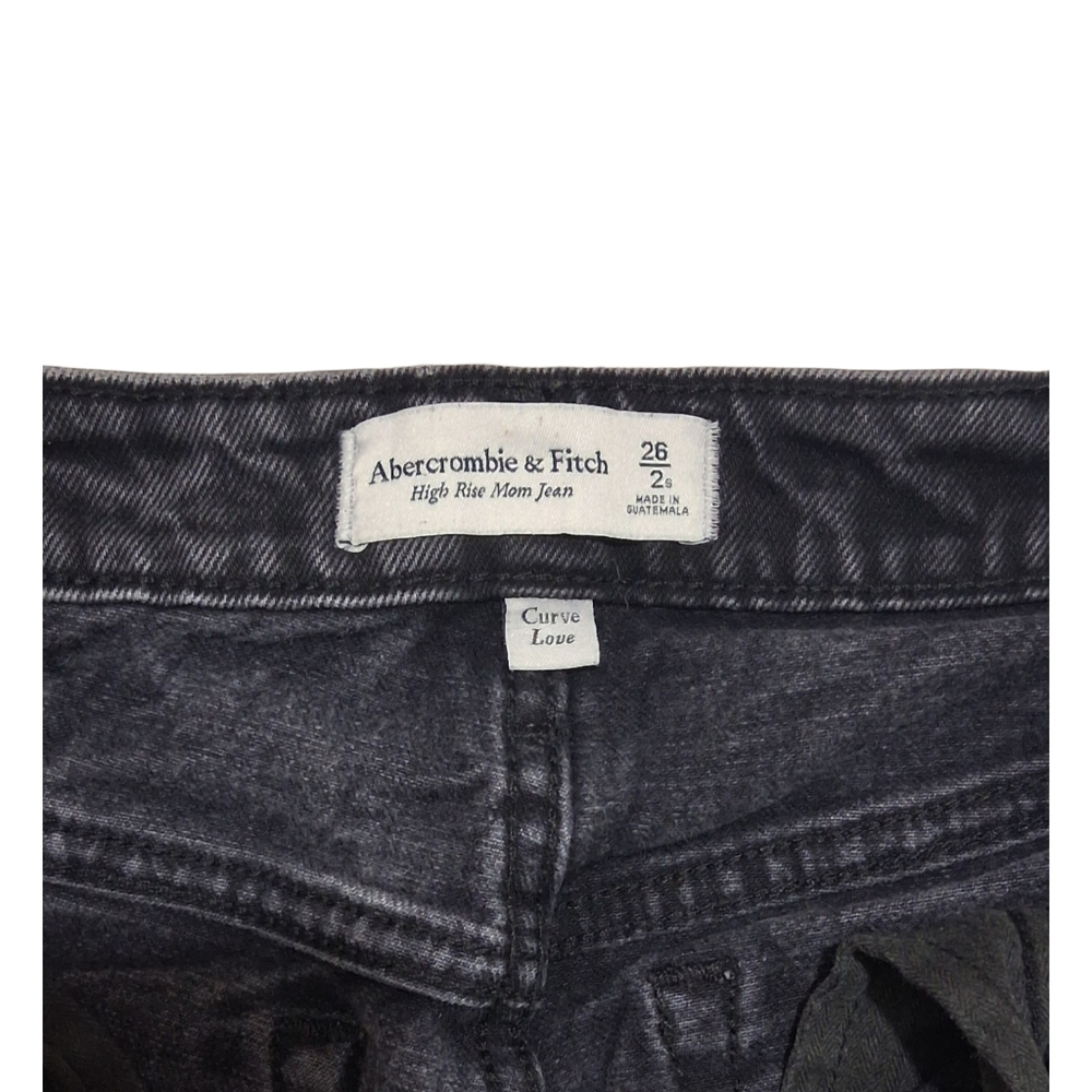 SALE!!! EUC Abercrombie & Fitch High Rise Mom Jeans Sz. 26 Short Destructed - Picture 8 of 12